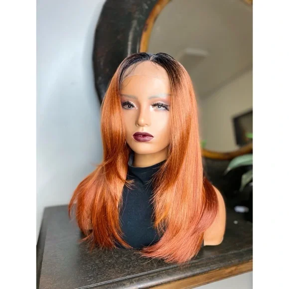 SINGLE LADY ? ONYX| LONG AUBURN RED OMBRÉ LACE FRONT WIG Amazon.com : Goldfinch Ombre Red 13x4 Lace Front Wigs Human  main image 3
